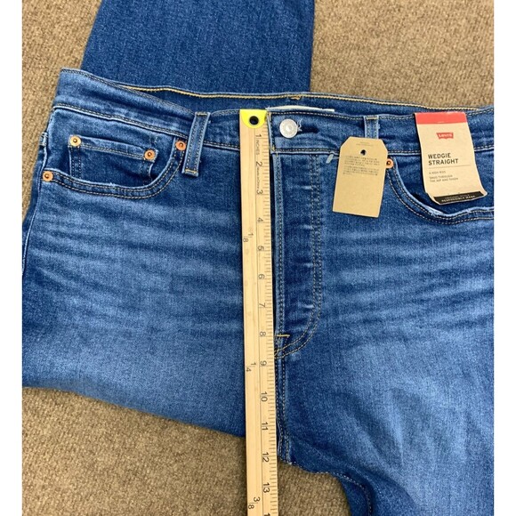 Levis Jeans Womens 32 Wedgie Straight Leg Button Fly High Rise Stretch Denim - Picture 5 of 11